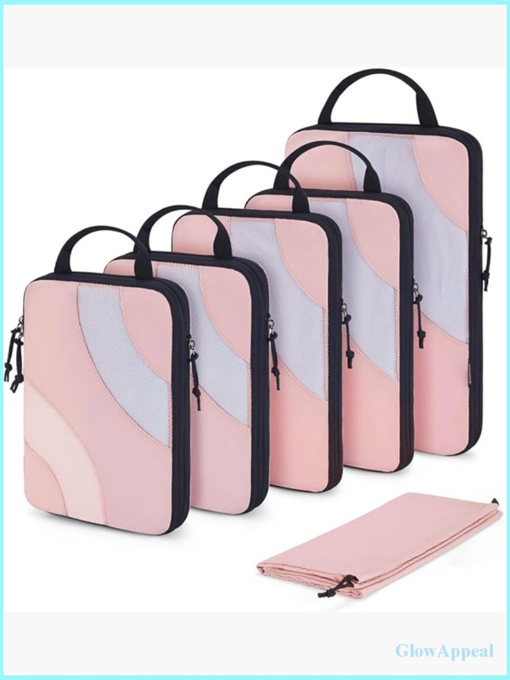 Compression Packing Cubes 6 Set Travel Organizers Lightweight Luggage